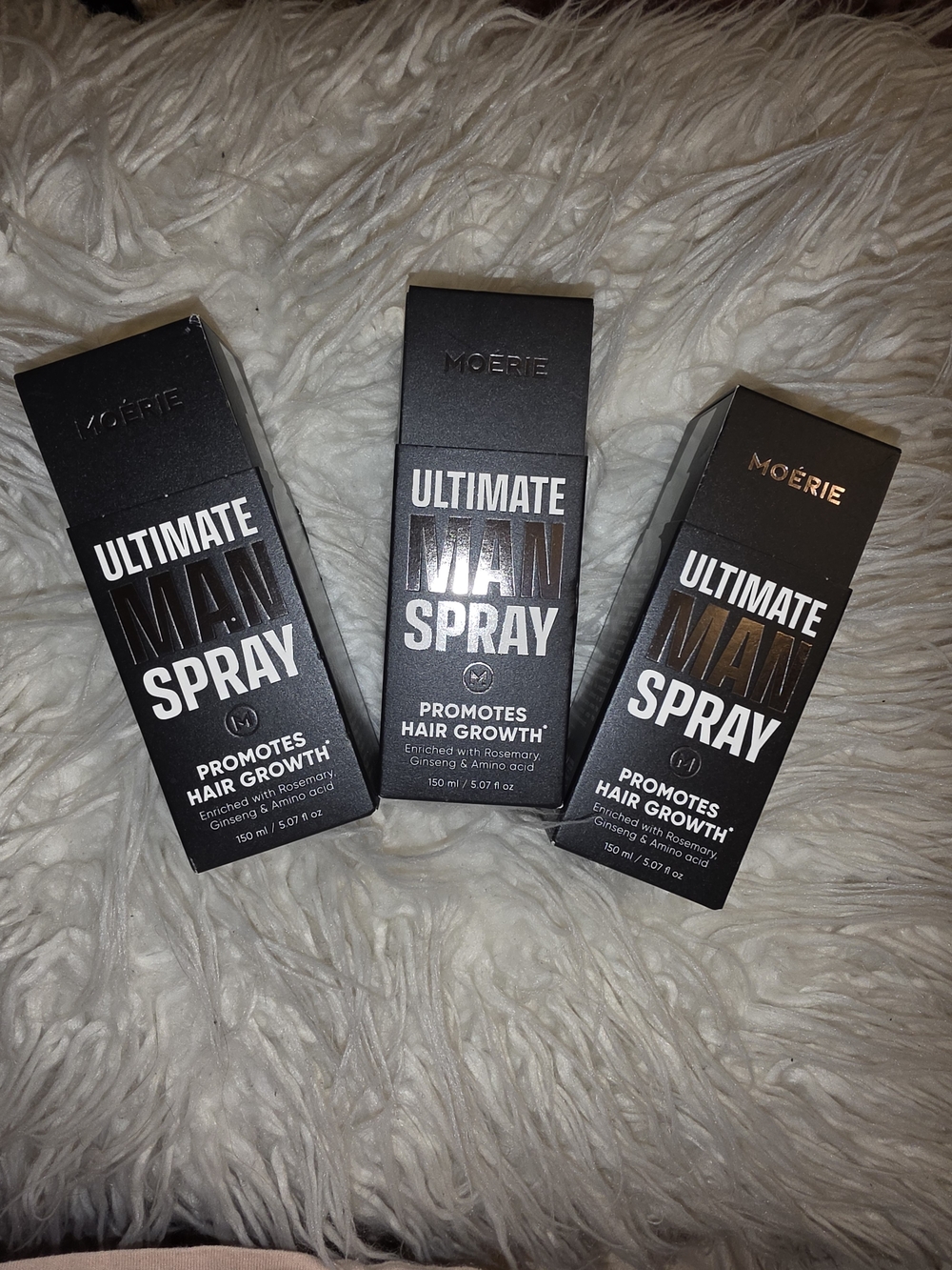 3 BOTTLES Ultimate Man Spray - Black - Hair Growth Support